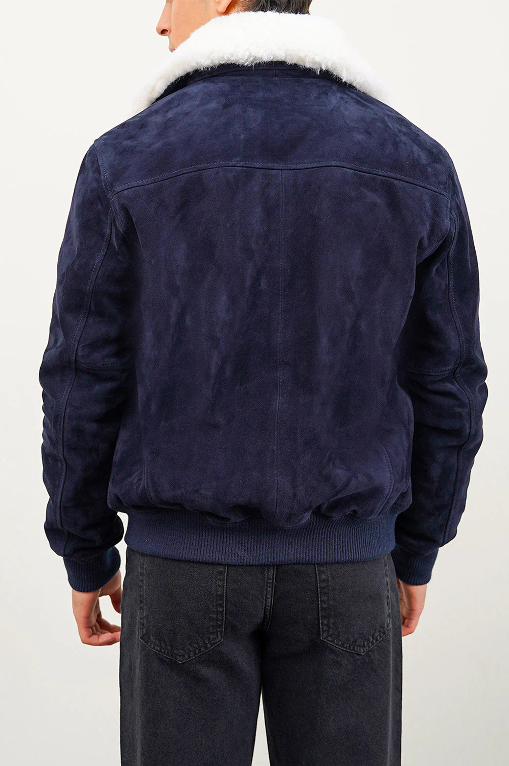 SUEDE JACKET WITH LAMB WOOL COLLAR - Image 5