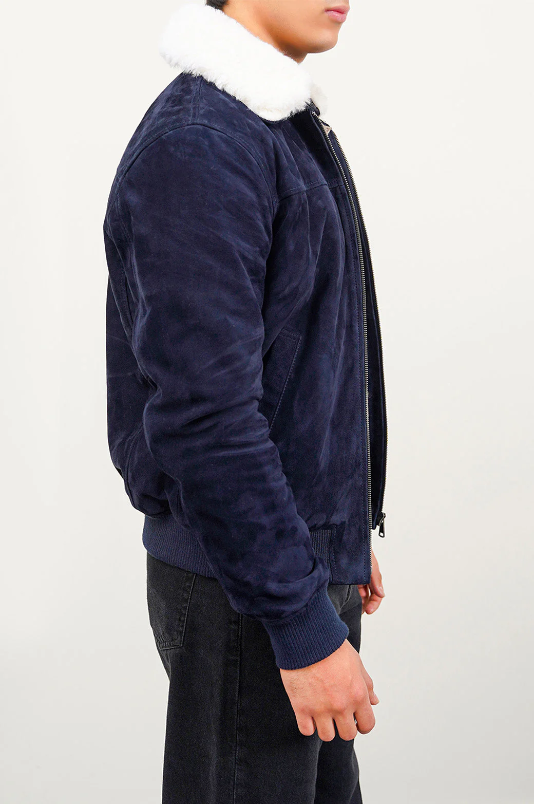 SUEDE JACKET WITH LAMB WOOL COLLAR - Image 7