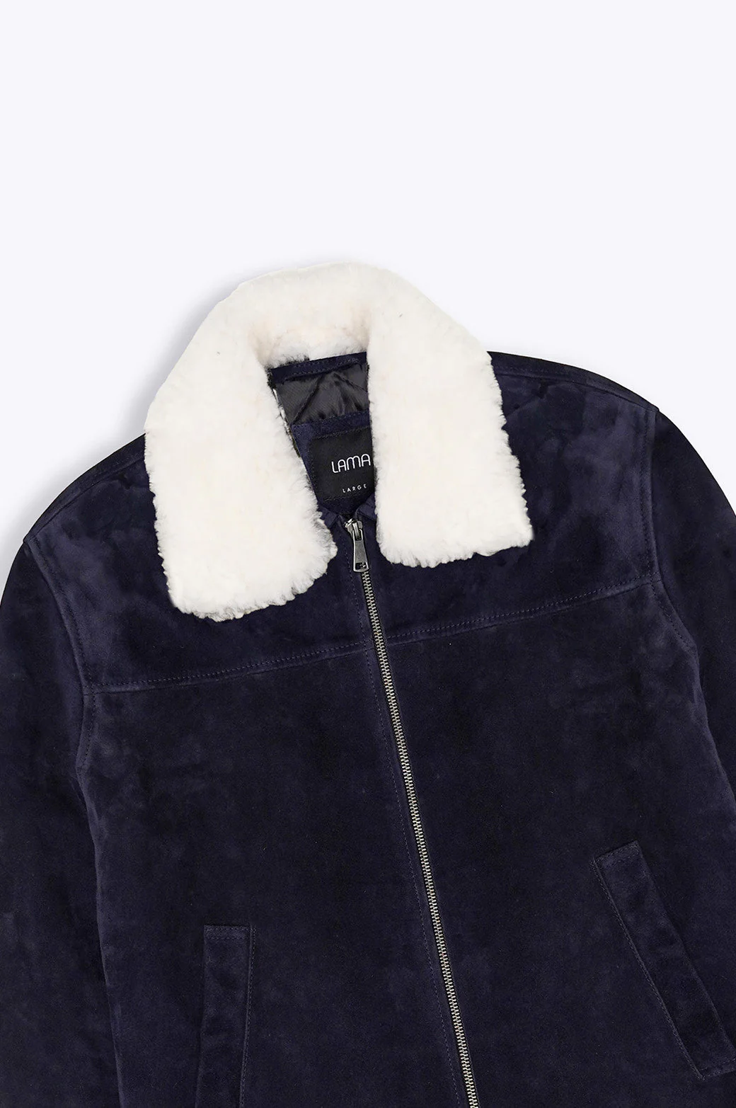 SUEDE JACKET WITH LAMB WOOL COLLAR - Image 9