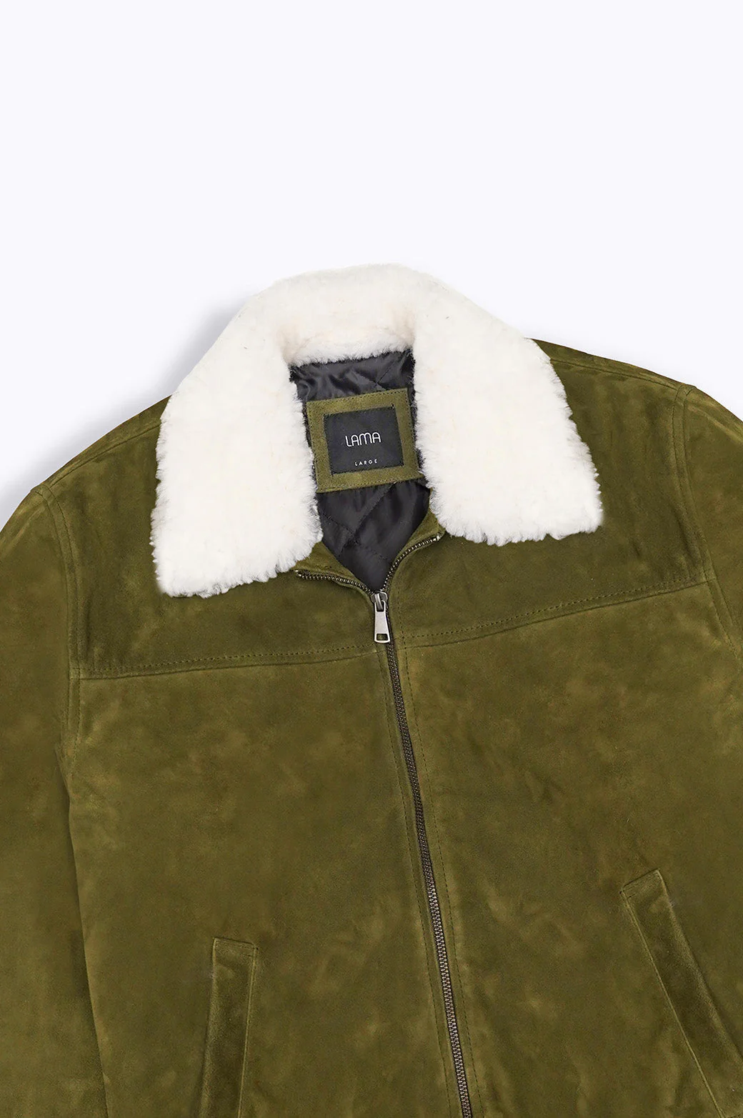 SUEDE JACKET WITH LAMB WOOL COLLAR - Image 9