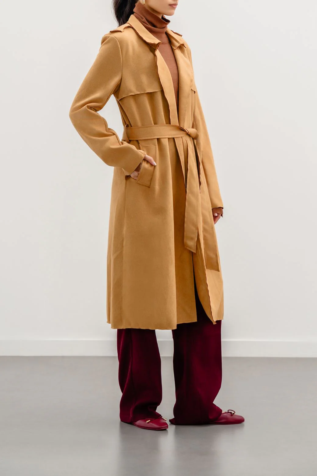 SUEDE TRENCH COAT - Image 4