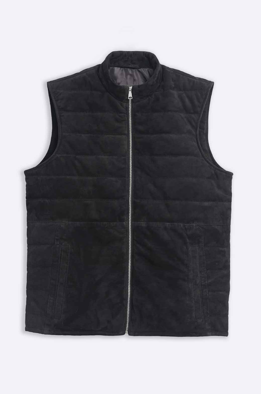 SUEDE ZIPPER GILET - Image 6