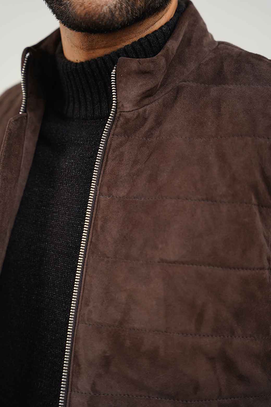 SUEDE ZIPPER GILET - Image 3