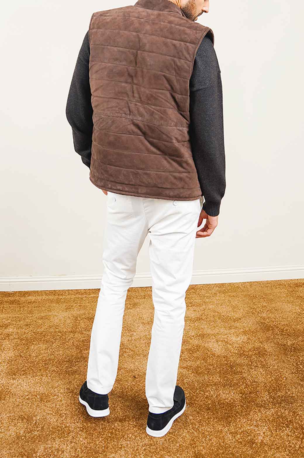 SUEDE ZIPPER GILET - Image 4