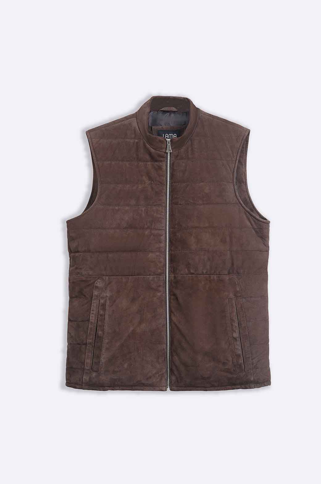 SUEDE ZIPPER GILET - Image 5