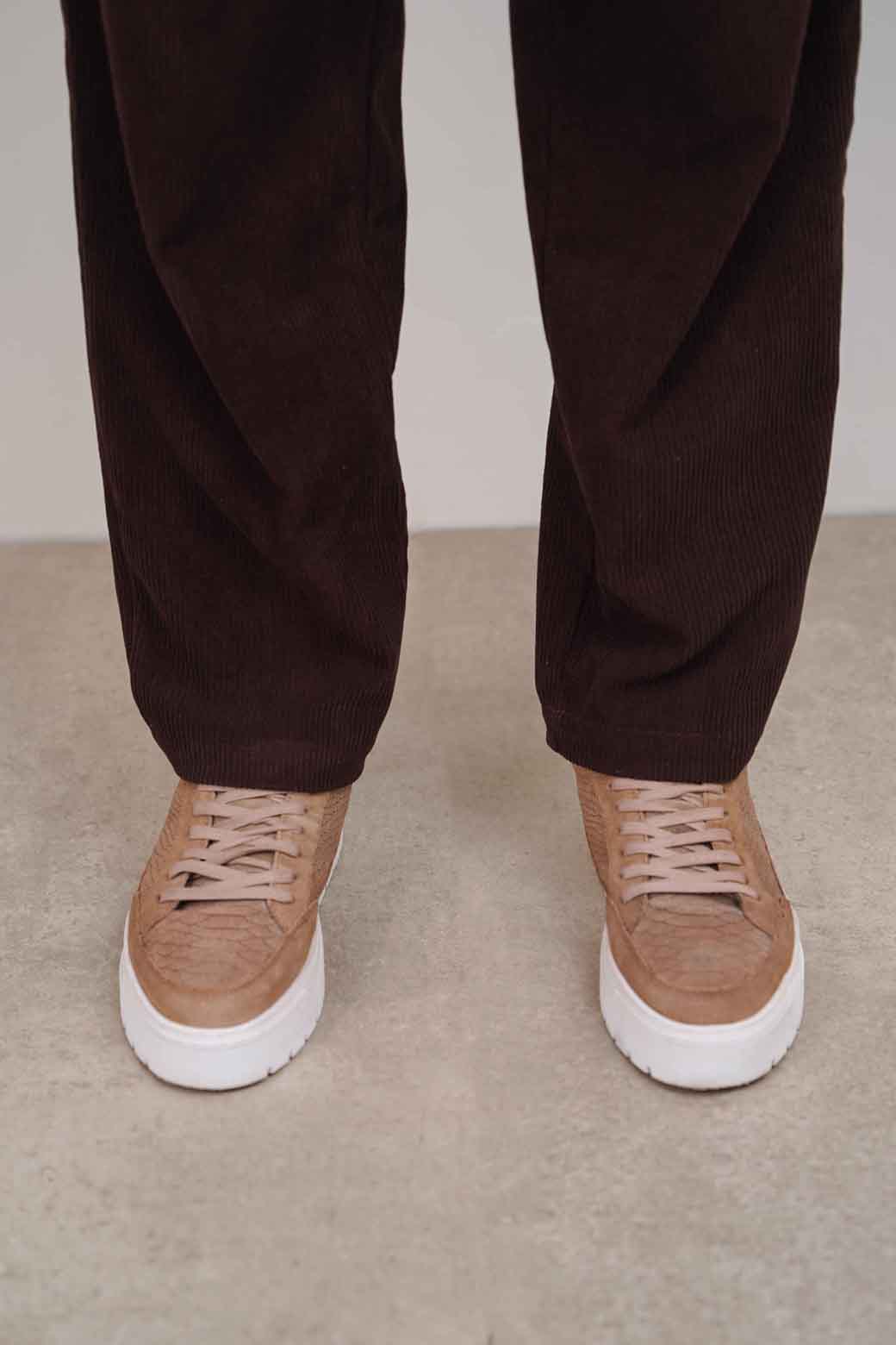 TEXTURED LEATHER SNEAKERS - Image 3