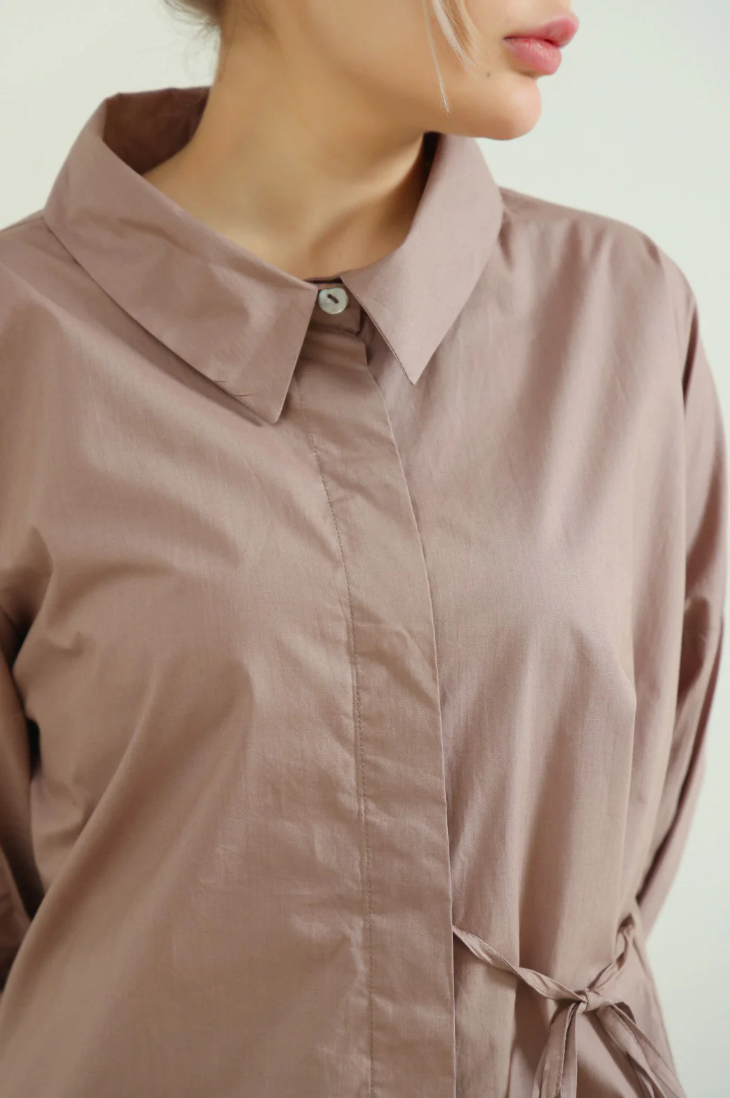 TIE-UP POPLIN SHIRT - Image 2