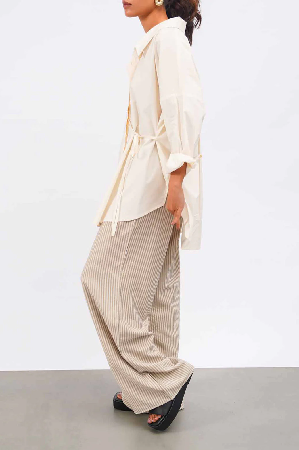 TIE-UP POPLIN SHIRT - Image 4