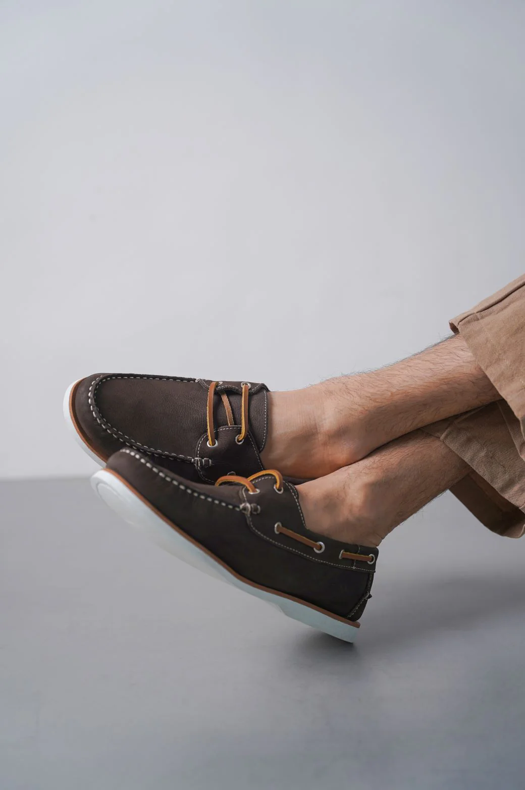 TUMBLED LEATHER BOAT SHOES - Image 7