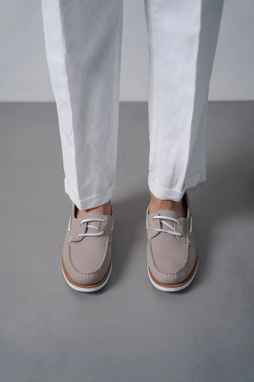 TUMBLED LEATHER BOAT SHOES - Image 4