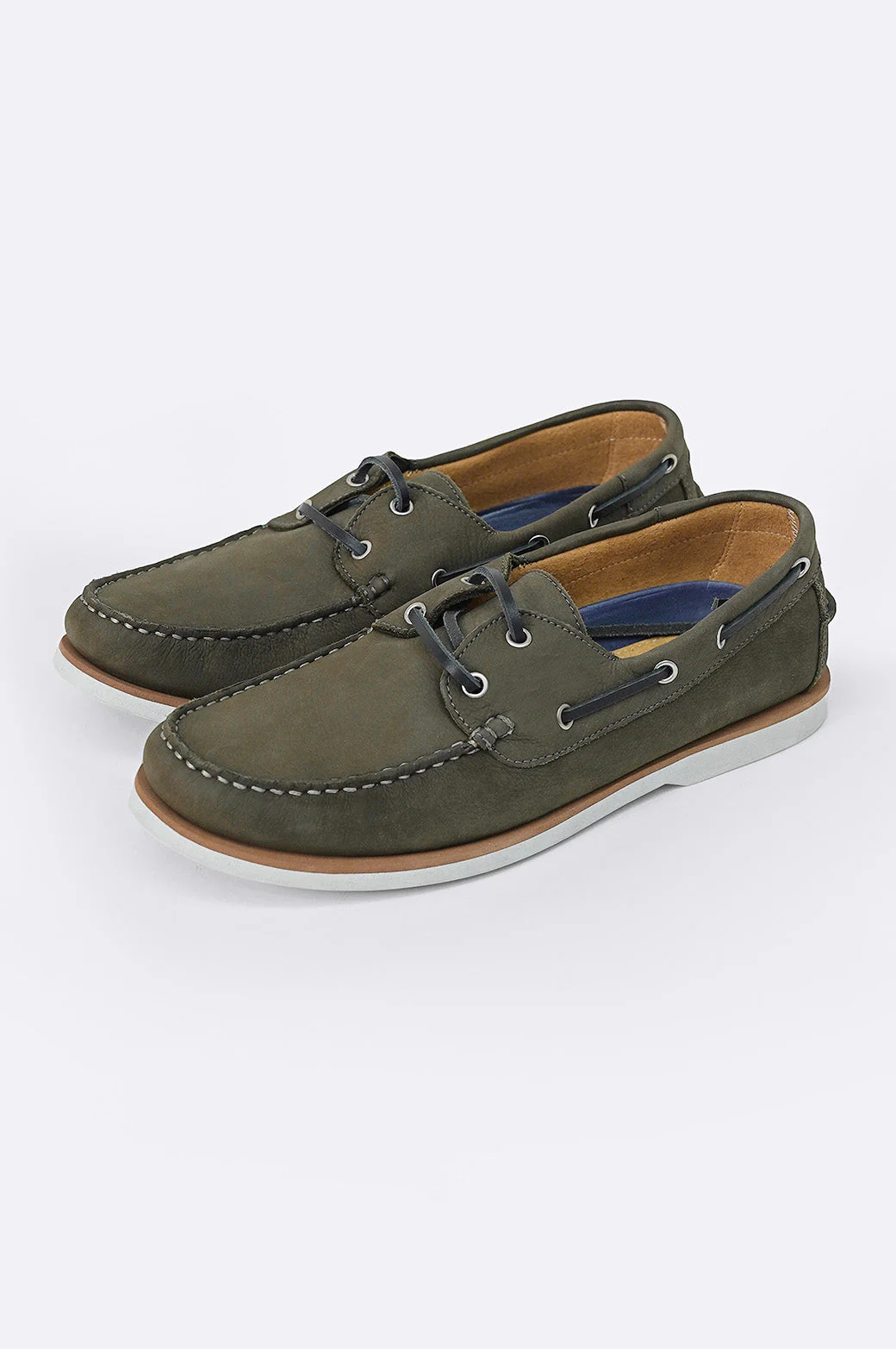 TUMBLED LEATHER BOAT SHOES - Image 2