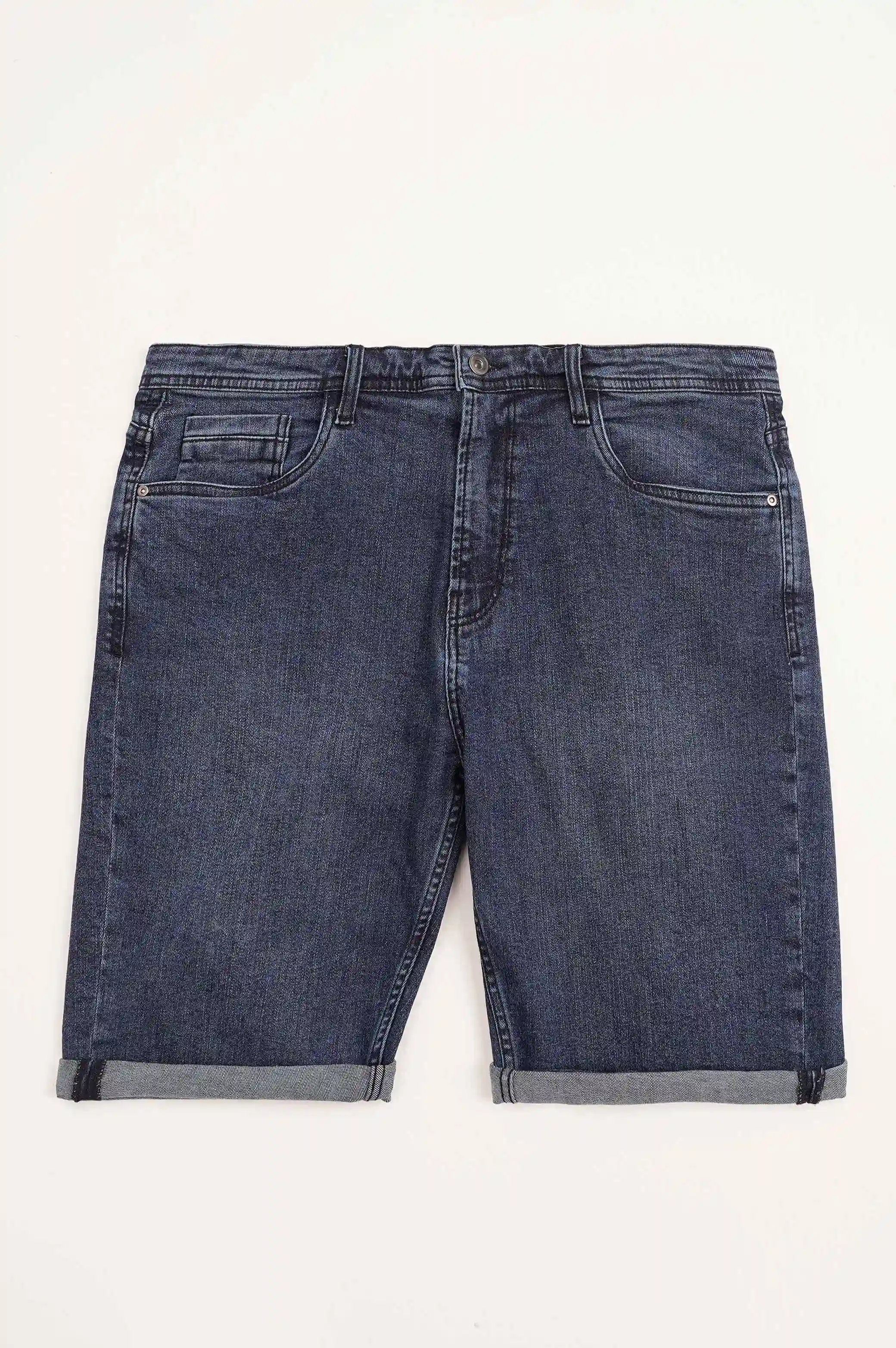 TURN-UP DENIM SHORTS - Image 5