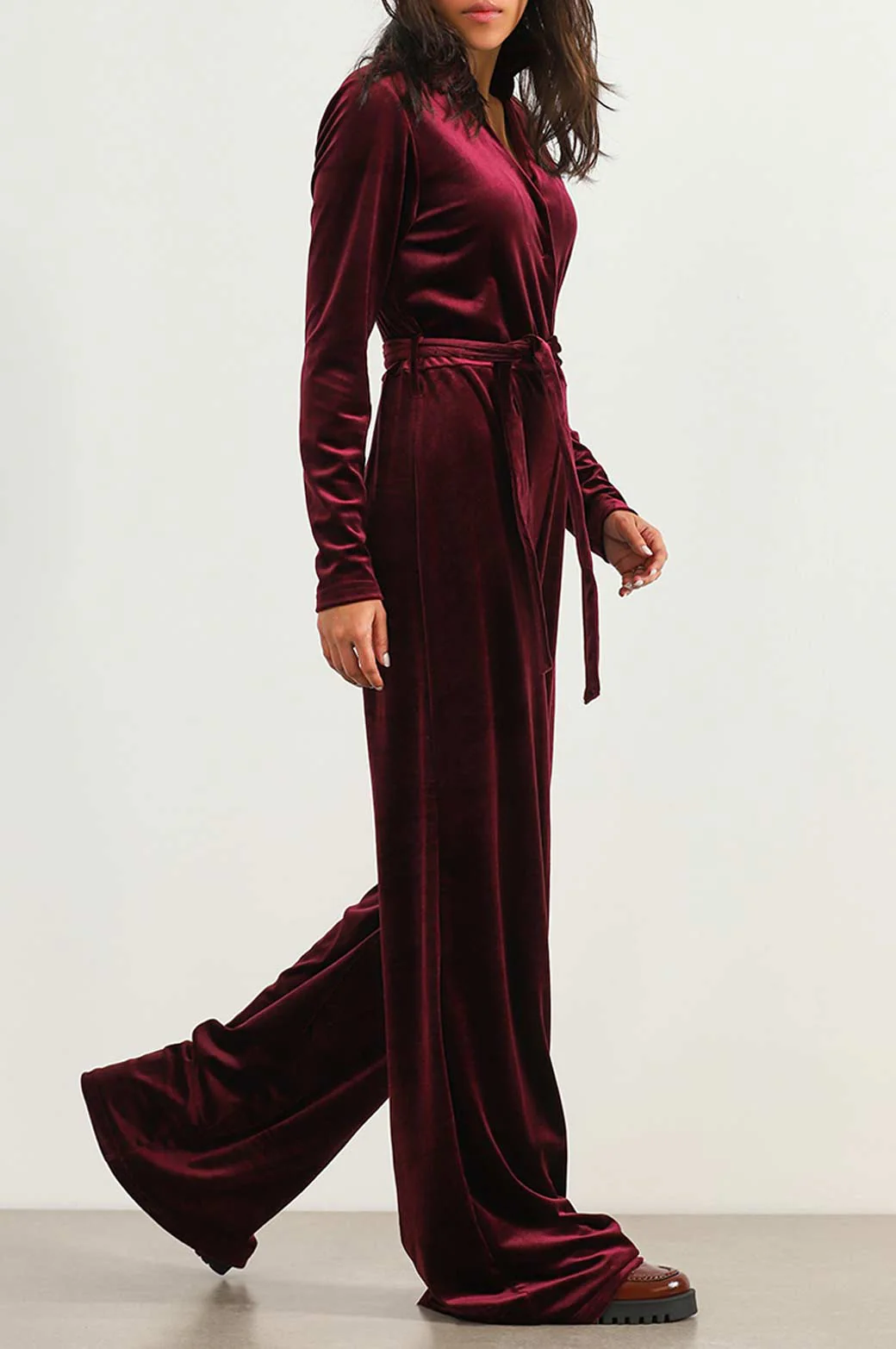 VELVET JUMPSUIT - LONG