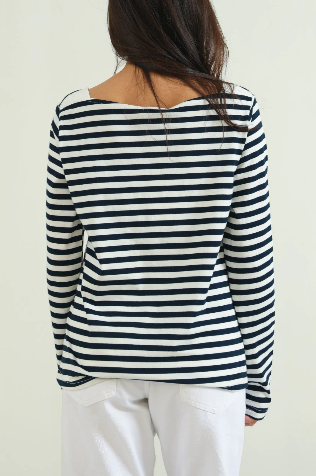 WIDE-NECK STRIPED TEE - Image 3