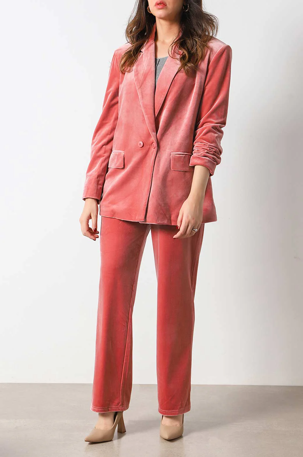 OVERSIZED VELVET BLAZER - Image 3