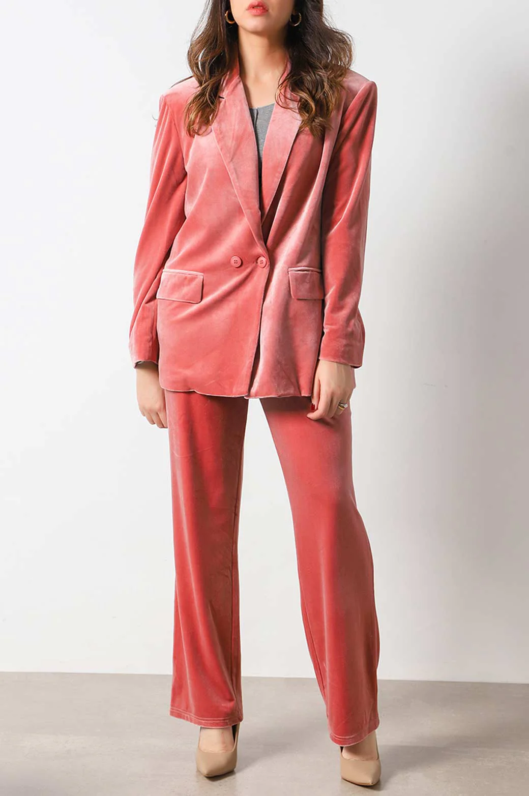 OVERSIZED VELVET BLAZER - Image 4